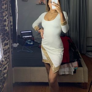 white mini dress